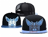 Hornets Team Logo Black Adjustable Hat GS,baseball caps,new era cap wholesale,wholesale hats